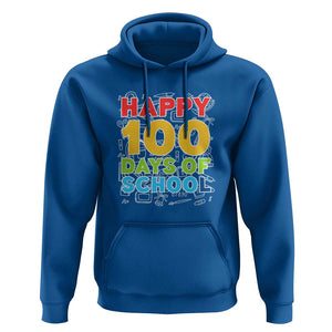 Happy 100 Days Hoodie 100th Day of School Celebration TS01 Royal Blue Print Your Wear