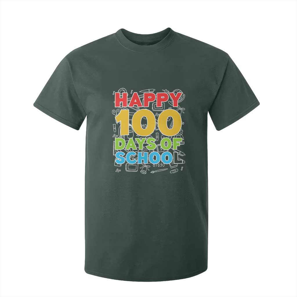 Happy 100 Days of School T Shirt For Kid Cute Celebration Gift for Teachers and Kids