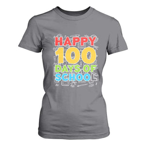 Happy 100 Days of School T Shirt For Women Cute Celebration Gift for Teachers and Kids