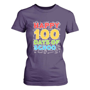 Happy 100 Days of School T Shirt For Women Cute Celebration Gift for Teachers and Kids