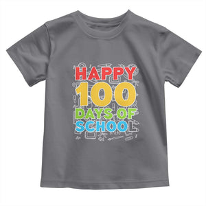 Happy 100 Days of School Toddler T Shirt Cute Celebration Gift for Teachers and Kids