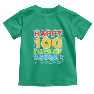 Happy 100 Days of School Toddler T Shirt Cute Celebration Gift for Teachers and Kids