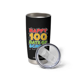 Happy 100 Days of School Tumbler Cup Cute Celebration Gift for Teachers and Kids