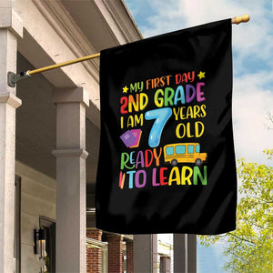 My First Day of 2nd Grade Garden Flag Ready to Learn Back to School