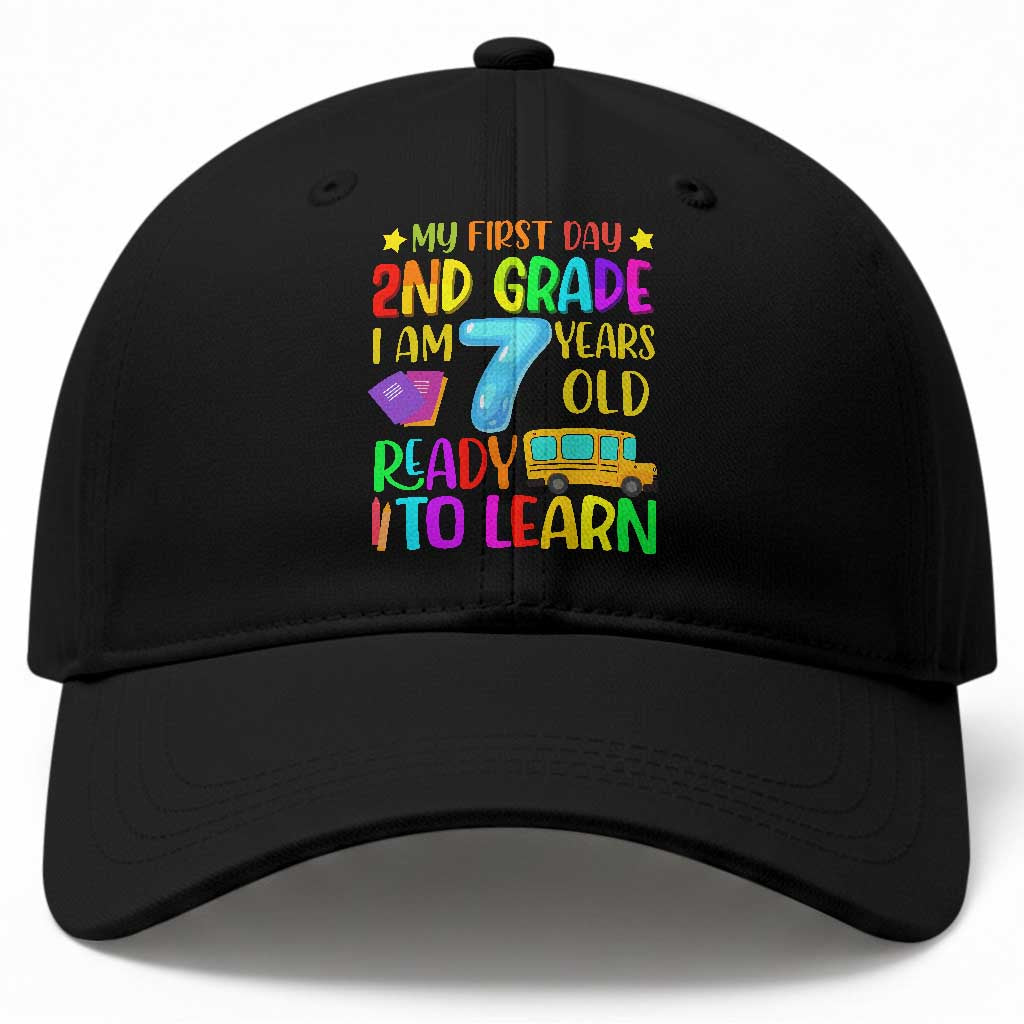 My First Day of 2nd Grade Baseball Cap Ready to Learn Back to School