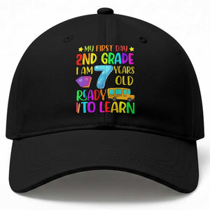 My First Day of 2nd Grade Baseball Cap Ready to Learn Back to School