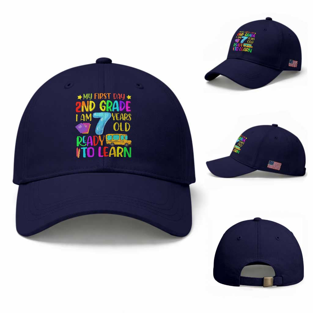 My First Day of 2nd Grade Baseball Cap Ready to Learn Back to School