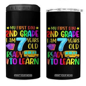 My First Day of 2nd Grade 4 in 1 Can Cooler Tumbler Ready to Learn Back to School
