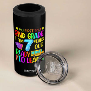 My First Day of 2nd Grade 4 in 1 Can Cooler Tumbler Ready to Learn Back to School