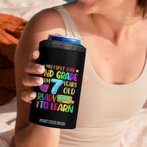 My First Day of 2nd Grade 4 in 1 Can Cooler Tumbler Ready to Learn Back to School