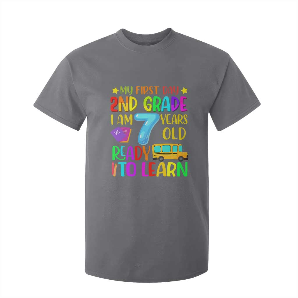 My First Day of 2nd Grade T Shirt For Kid Ready to Learn Back to School