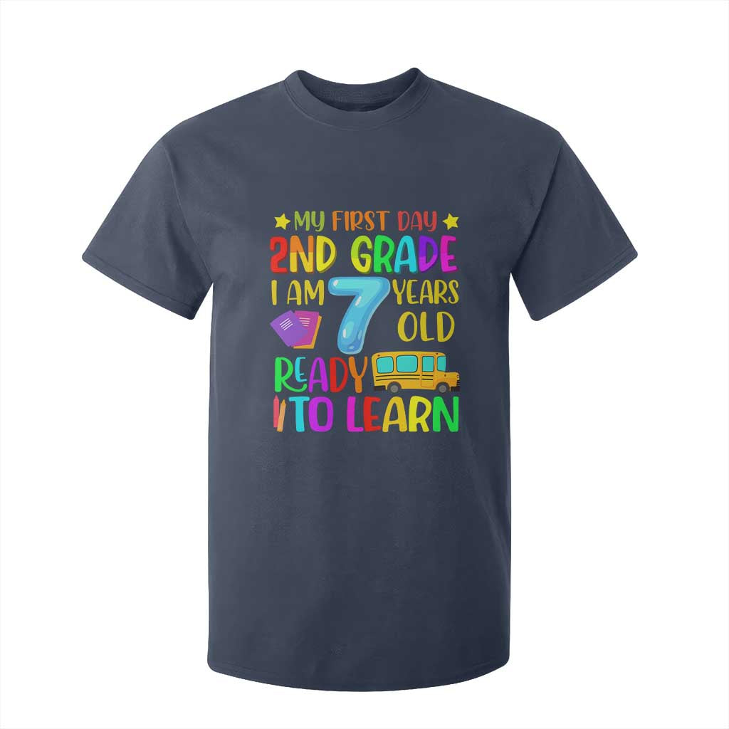 My First Day of 2nd Grade T Shirt For Kid Ready to Learn Back to School