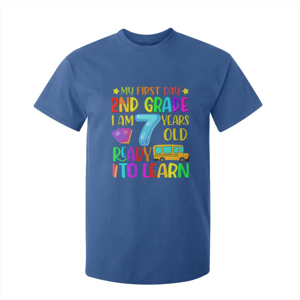 My First Day of 2nd Grade T Shirt For Kid Ready to Learn Back to School