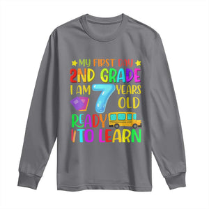 My First Day of 2nd Grade Long Sleeve Shirt Ready to Learn Back to School