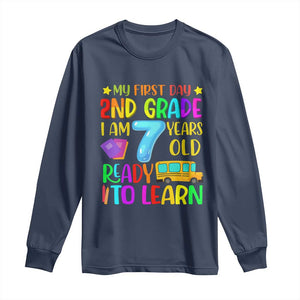 My First Day of 2nd Grade Long Sleeve Shirt Ready to Learn Back to School