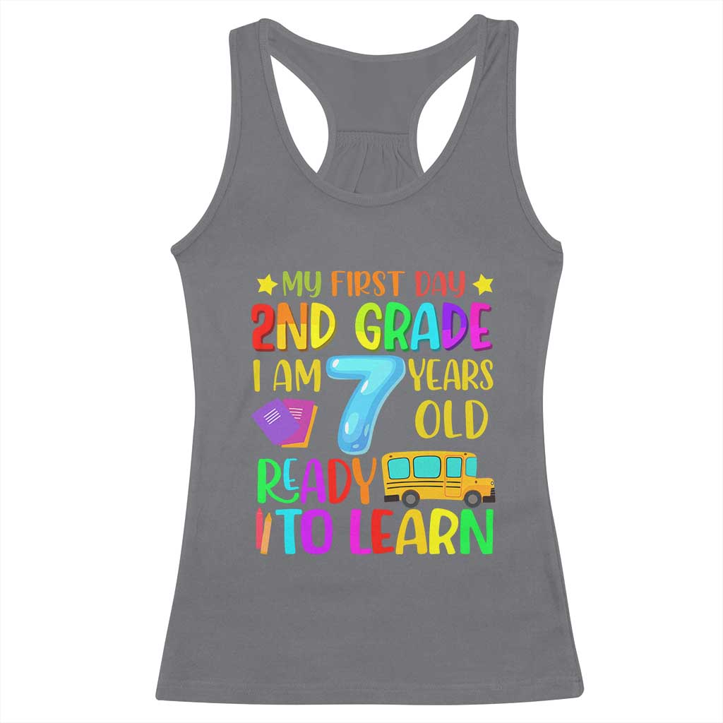 My First Day of 2nd Grade Racerback Tank Top Ready to Learn Back to School