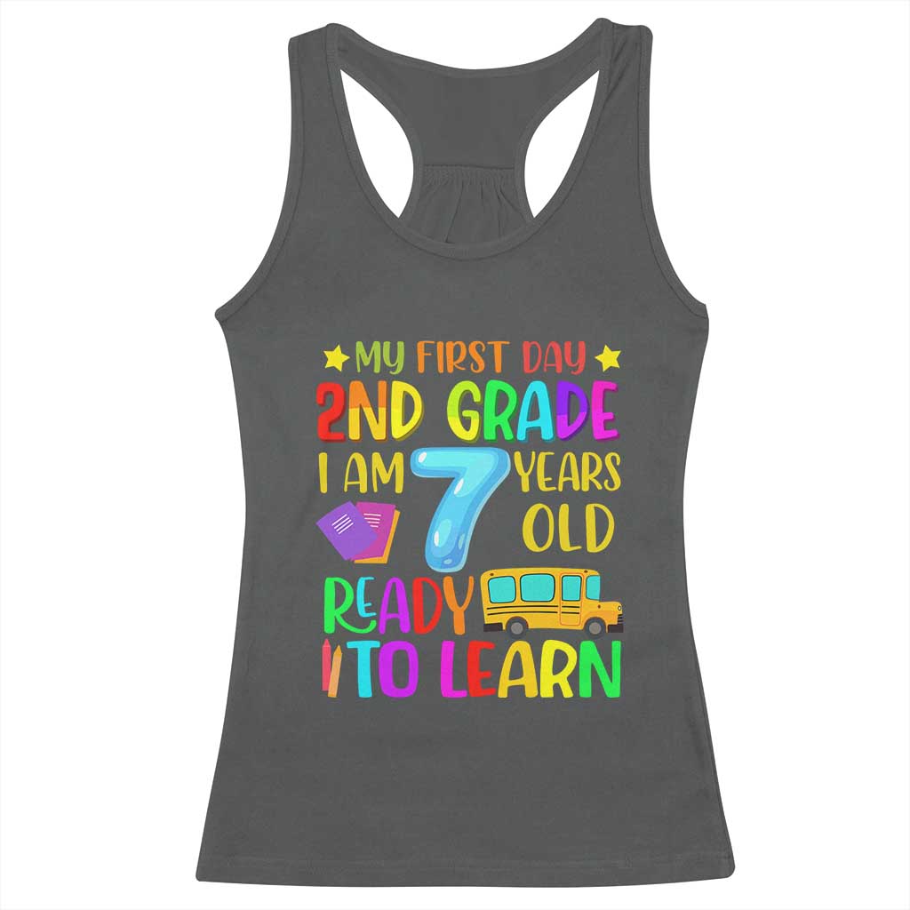 My First Day of 2nd Grade Racerback Tank Top Ready to Learn Back to School
