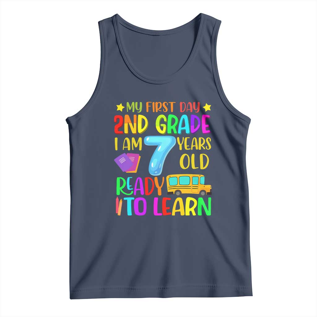 My First Day of 2nd Grade Tank Top Ready to Learn Back to School