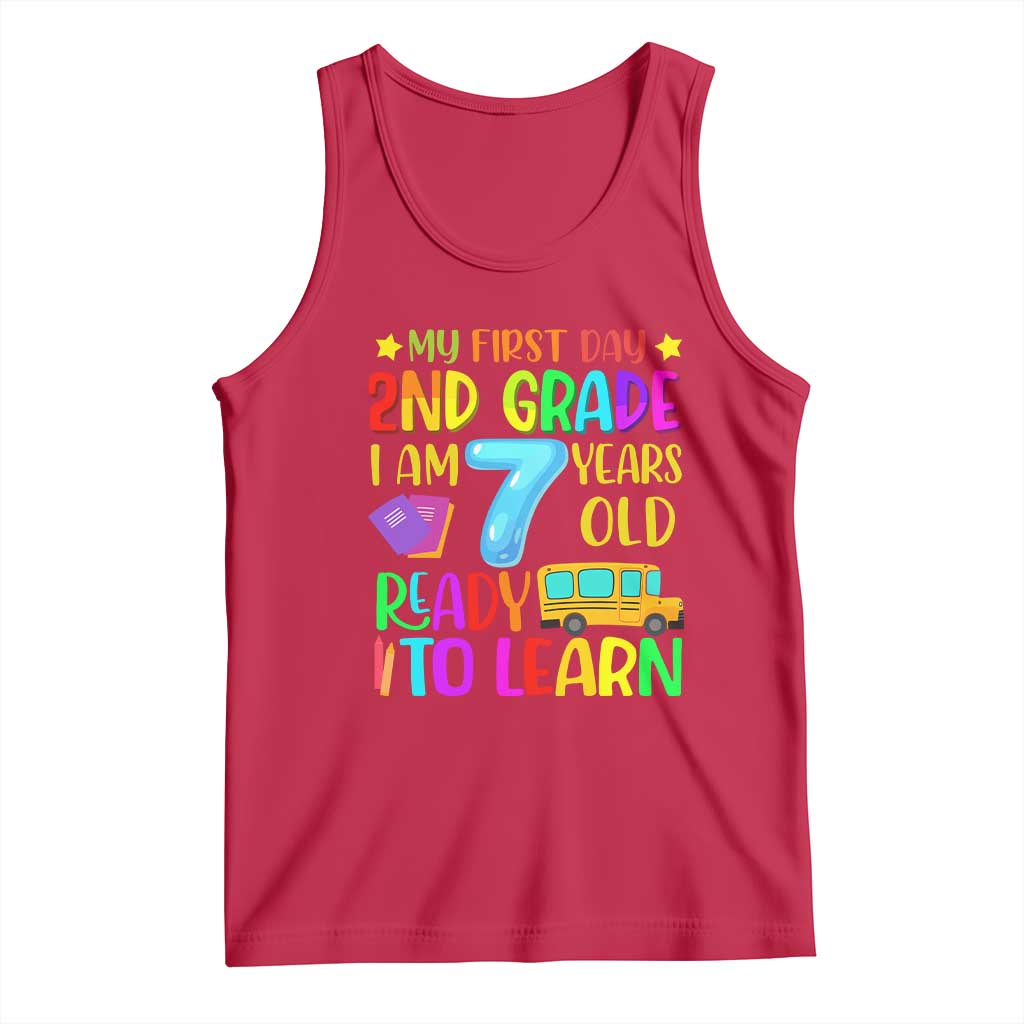 My First Day of 2nd Grade Tank Top Ready to Learn Back to School