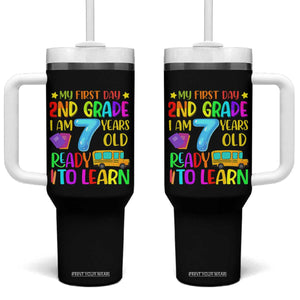 My First Day of 2nd Grade Tumbler With Handle Ready to Learn Back to School