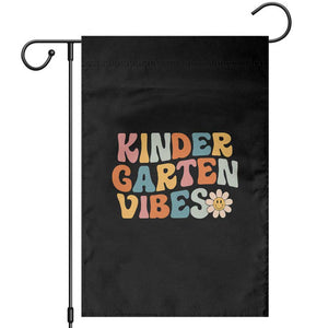 Retro Kindergarten Vibes Garden Flag Cute Kinder Crew First Day of School