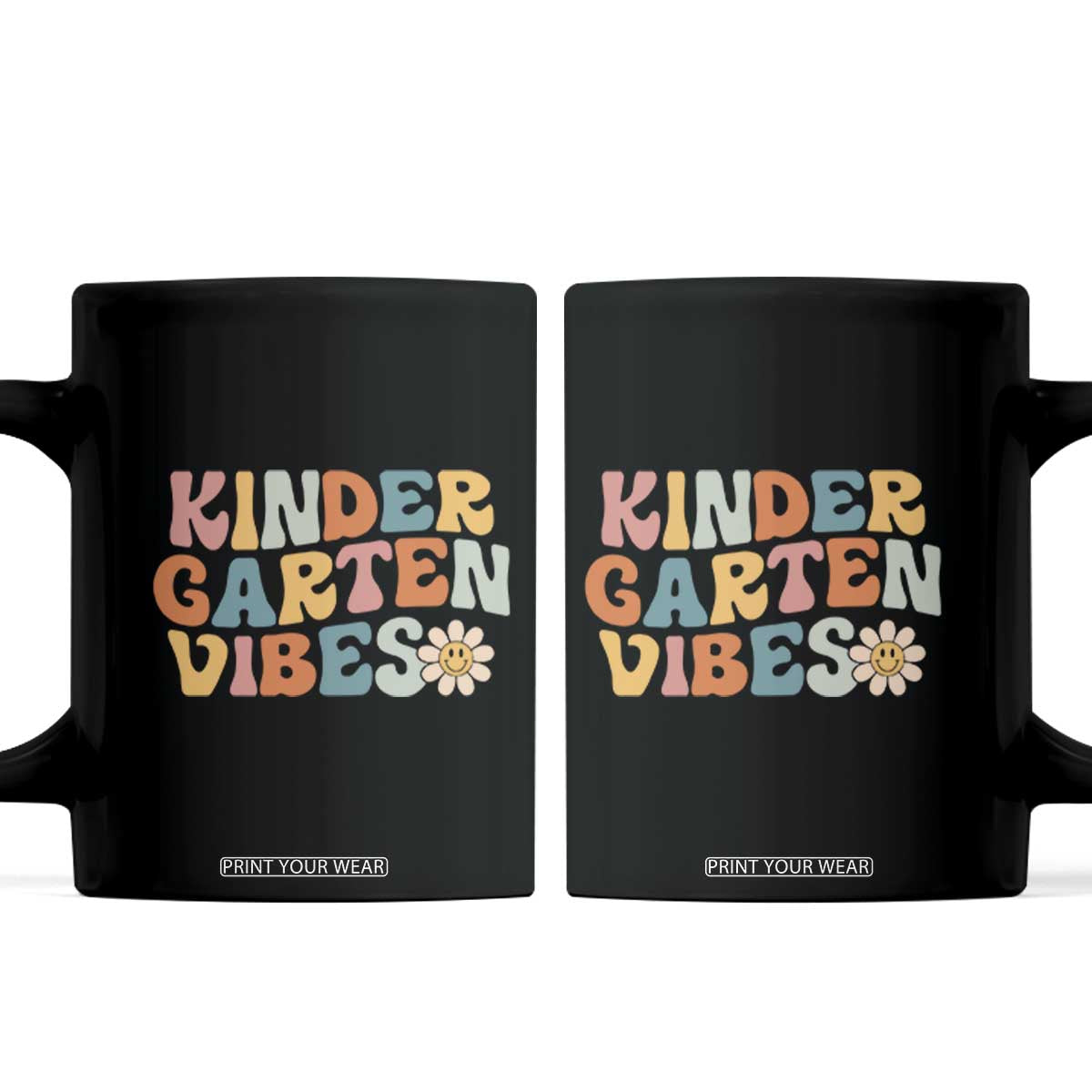 Retro Kindergarten Vibes Coffee Mug Cute Kinder Crew First Day of School