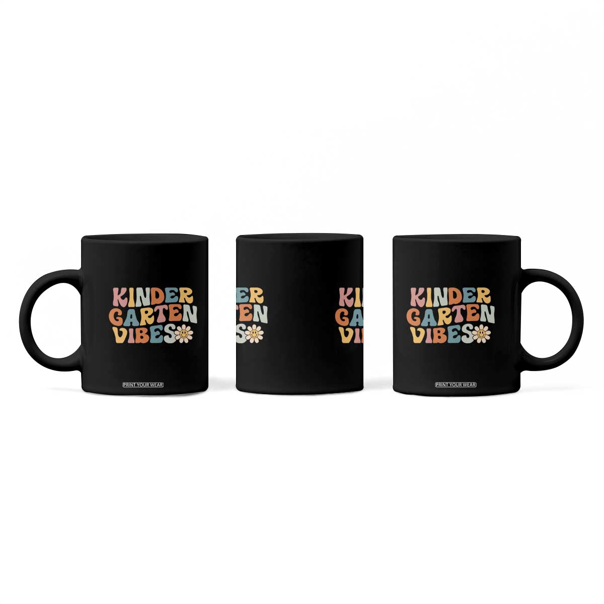 Retro Kindergarten Vibes Coffee Mug Cute Kinder Crew First Day of School