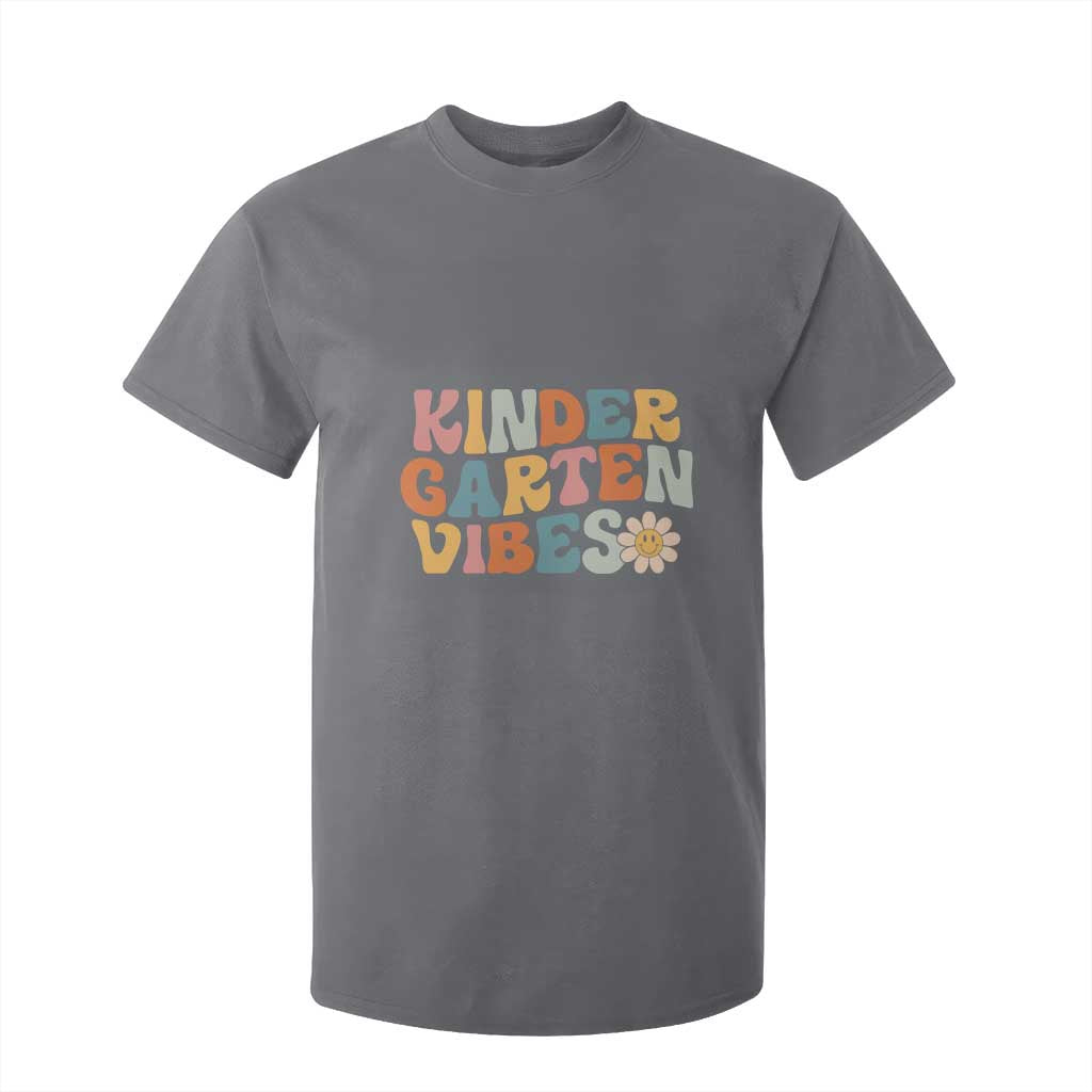 Retro Kindergarten Vibes T Shirt For Kid Cute Kinder Crew First Day of School