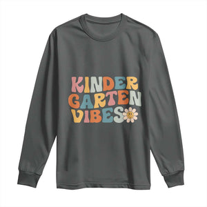 Retro Kindergarten Vibes Long Sleeve Shirt Cute Kinder Crew First Day of School