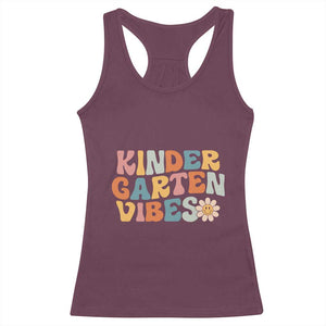 Retro Kindergarten Vibes Racerback Tank Top Cute Kinder Crew First Day of School