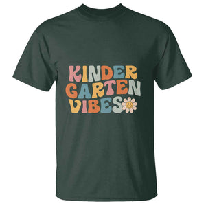 Retro Kindergarten Vibes T Shirt Kinder Crew, First Day of School TS01 Dark Forest Green Print Your Wear
