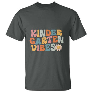 Retro Kindergarten Vibes T Shirt Kinder Crew, First Day of School TS01 Dark Heather Print Your Wear