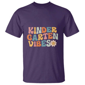 Retro Kindergarten Vibes T Shirt Kinder Crew, First Day of School TS01 Purple Print Your Wear
