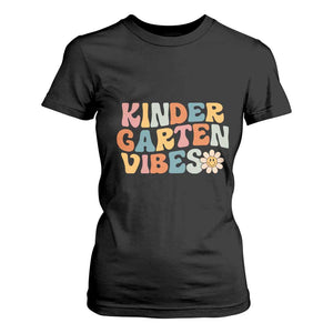 Retro Kindergarten Vibes T Shirt For Women Cute Kinder Crew First Day of School