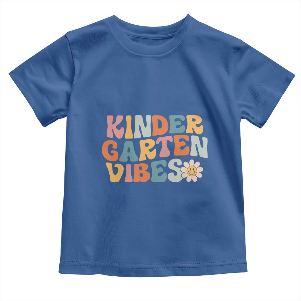 Retro Kindergarten Vibes Toddler T Shirt Cute Kinder Crew First Day of School