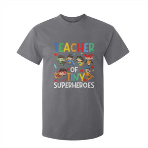 Teacher of Tiny Superheroes T Shirt For Kid Funny 100th Day of School