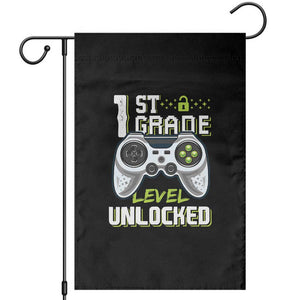 Leveling Up To School Funny Gamer Boys Garden Flag First Day Back to School Gift