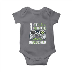 Leveling Up To School Funny Gamer Boys Baby Onesie First Day Back to School Gift