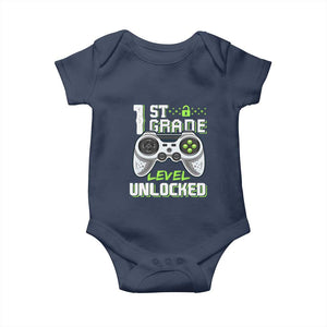 Leveling Up To School Funny Gamer Boys Baby Onesie First Day Back to School Gift