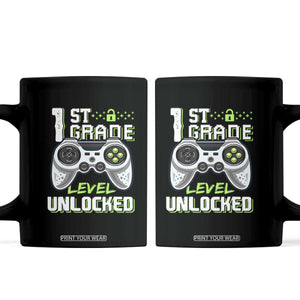 Leveling Up To School Funny Gamer Boys Coffee Mug First Day Back to School Gift