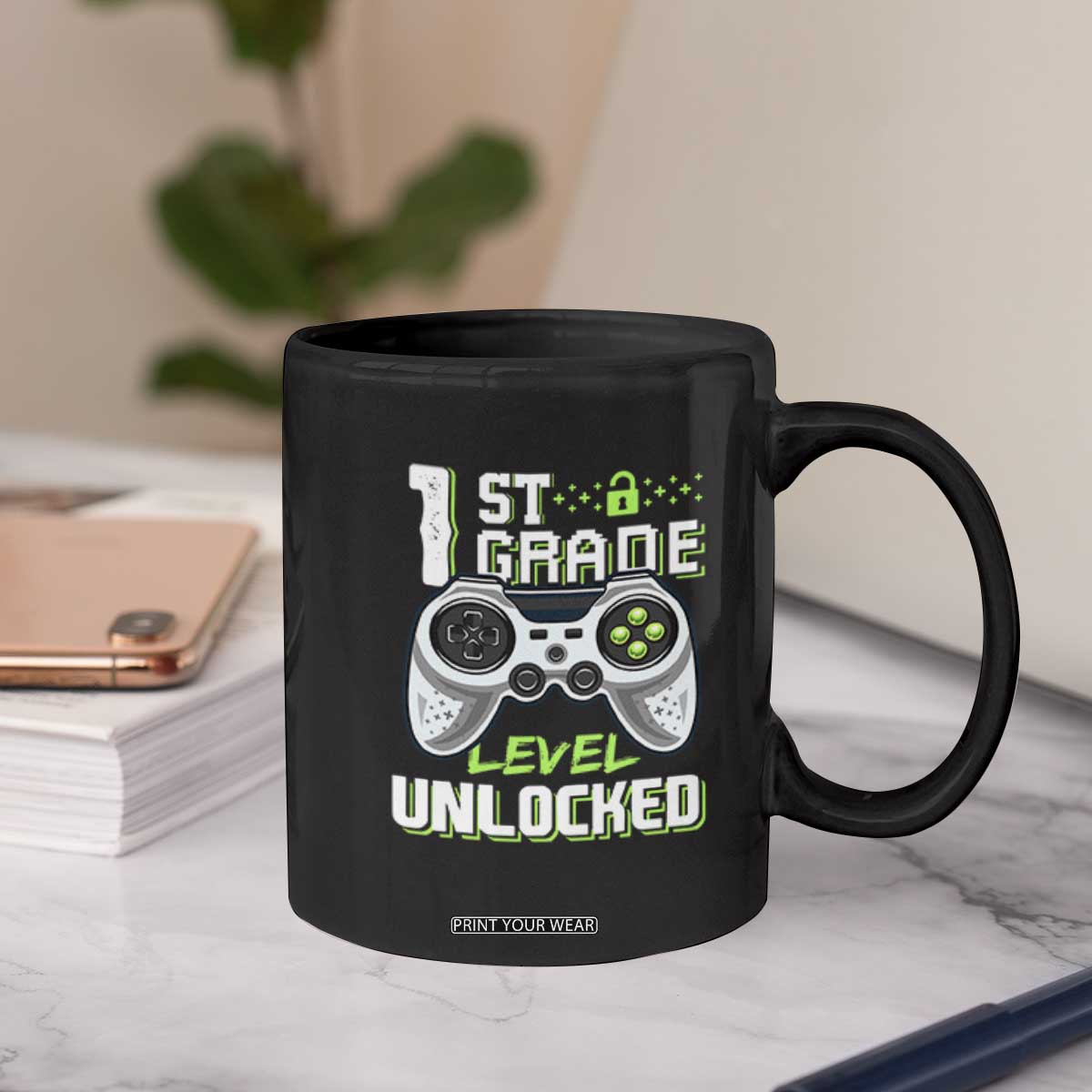 Leveling Up To School Funny Gamer Boys Coffee Mug First Day Back to School Gift