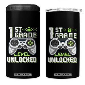 Leveling Up To School Funny Gamer Boys 4 in 1 Can Cooler Tumbler First Day Back to School Gift