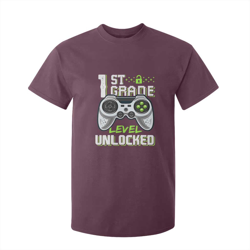 Leveling Up To School Funny Gamer Boys T Shirt For Kid First Day Back to School Gift