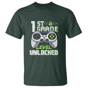 Gamer Boys T Shirt First Day of School, Back to School TS01 Dark Forest Green Print Your Wear