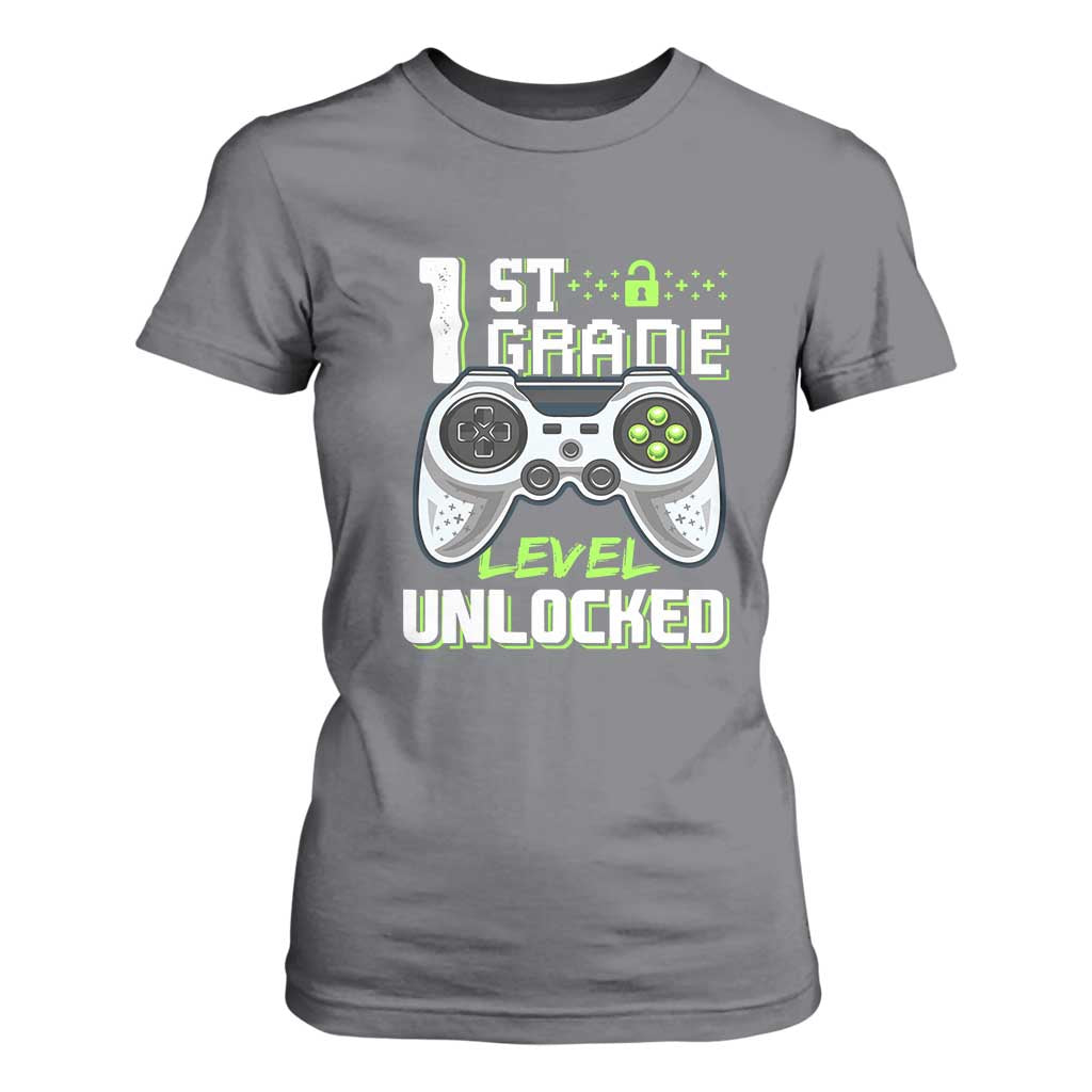Leveling Up To School Funny Gamer Boys T Shirt For Women First Day Back to School Gift
