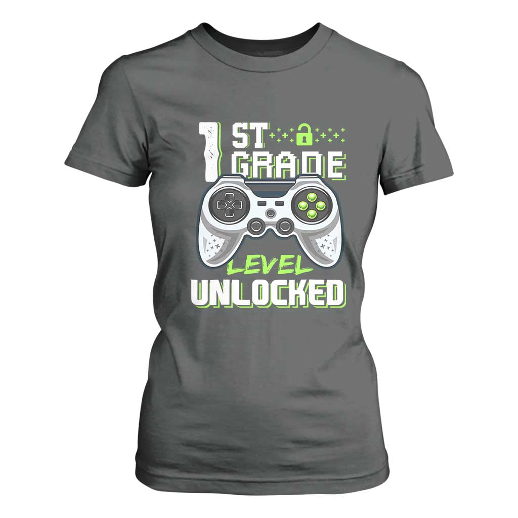 Leveling Up To School Funny Gamer Boys T Shirt For Women First Day Back to School Gift