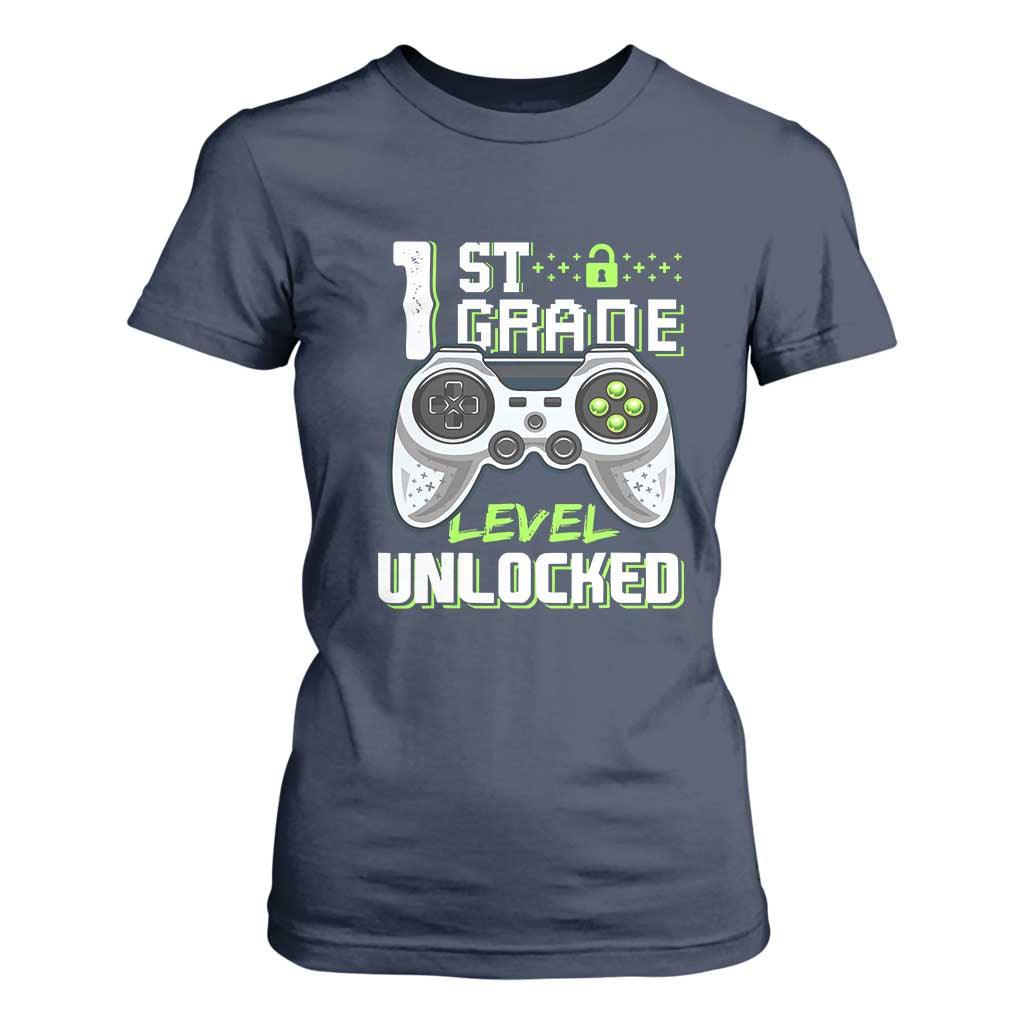 Leveling Up To School Funny Gamer Boys T Shirt For Women First Day Back to School Gift