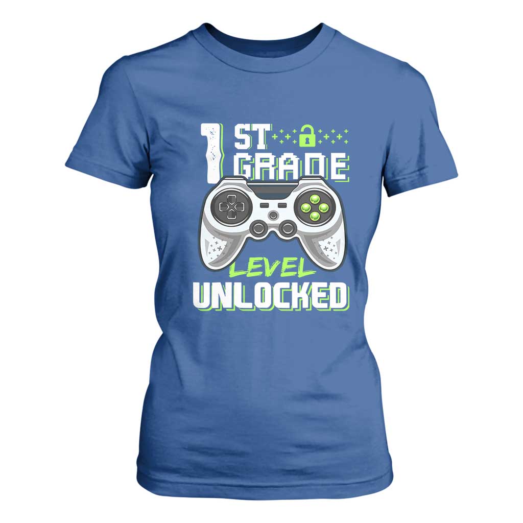 Leveling Up To School Funny Gamer Boys T Shirt For Women First Day Back to School Gift