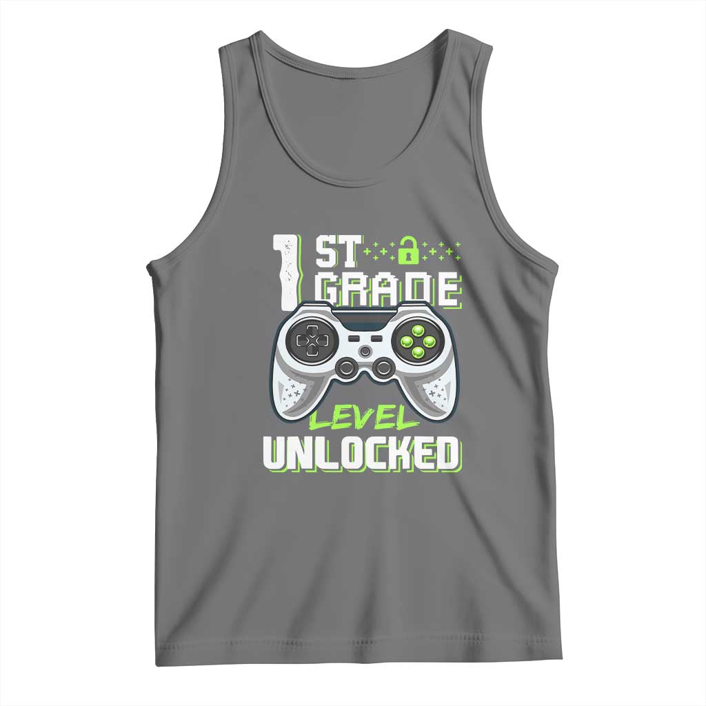 Leveling Up To School Funny Gamer Boys Tank Top First Day Back to School Gift