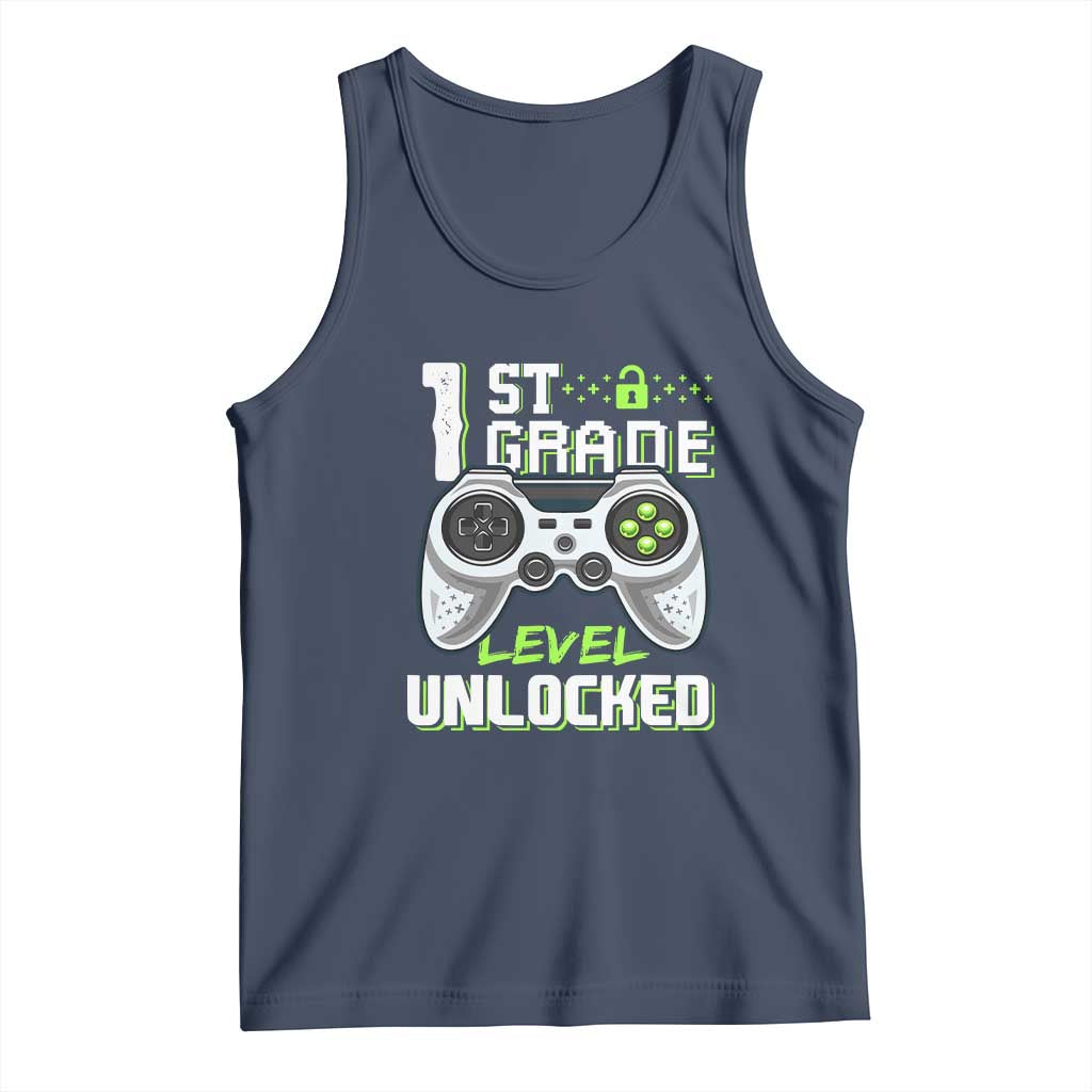 Leveling Up To School Funny Gamer Boys Tank Top First Day Back to School Gift